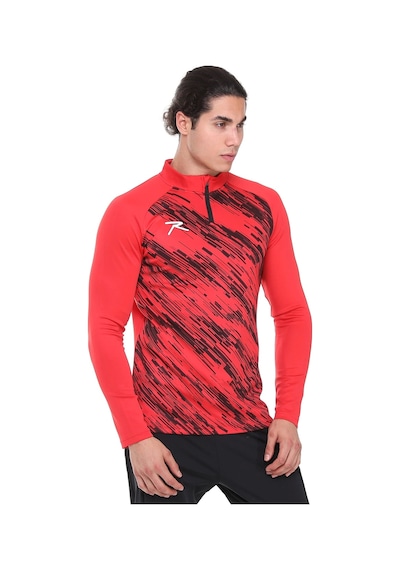 Yarım Fermuarlı Sweatshirt Dıgnus Kırmızı Kırmızı