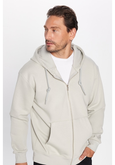 Tudors Unisex Relax Fit Rahat Kesim Pamuklu İçi Polarlı Çift Cepli Fermuarlı Taş Renk Kapüşonlu Sweatshirt-32699 Tudors Unisex Relax Fit Rahat Kesim Pamuklu İçi Polarlı Çift Cepli Fermuarlı Taş Renk Kapüşonlu Sweatshirt-32699