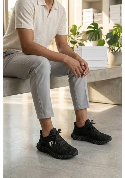Benetton Orijinal Yeni Sezon Triko Comfort Kadın Spor Ayakkabı Bn-30009 Siyah