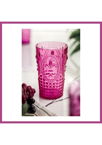 Gees Global Akrilik Pembe Tekli Uzun Bardak & Su Meşrubat Bardağı 750 Ml Büyük Boy & Cam Değildir Gbzs