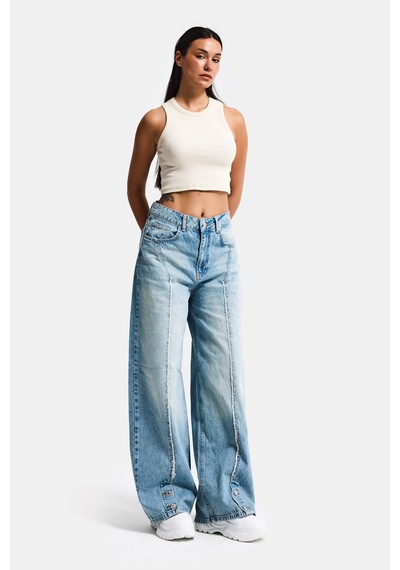Itsbasic Kadın Kot Rengi 4s6-32 Süper Baggy Fit Paça Detaylı Özel Tasarım Denim Jean Mavi Itsbasic Kadın Kot Rengi 4s6-32 Süper Baggy Fit Paça Detaylı Özel Tasarım Denim Jean Mavi