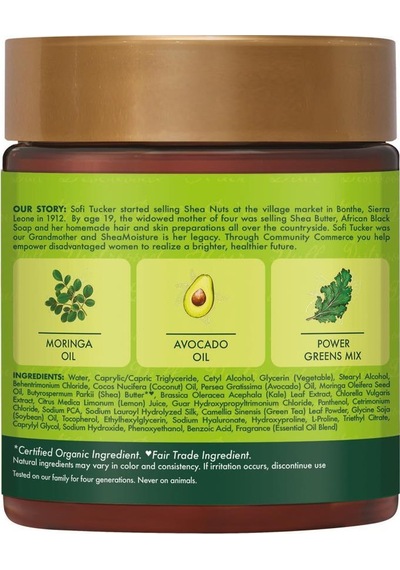 Shea Moisture Power Greens Moringa ve Avokado Yağlı Yeniden Yapılandırıcı Saç Kremi 237ML