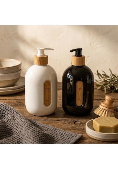Deconox 500 Ml Cam Sıvı Sabunluk - Bambu Pompalı Ve Etiketli Şık Tasarım 1 Adet Asorit Gönderim Diğer