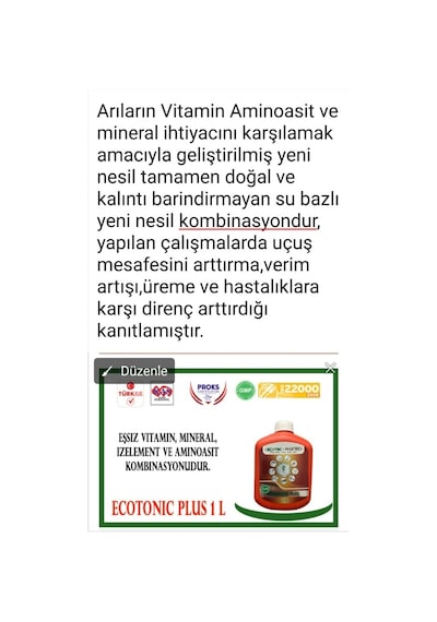 Ecotonic Plus-Ecotec Pharma 1Lt