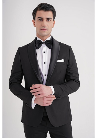 Efor Black 086 Takım Slim Siyah Klasik Siyah