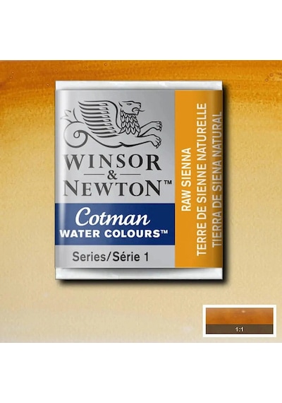 Winsor & Newton Cotman Yarım Tablet Sulu Boya 552 Raw Sienna Çok Renkli