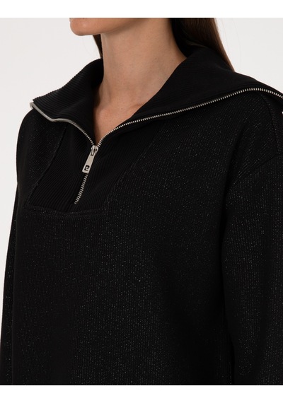 Pierre Cardin Kadın Siyah Sweatshirt 50309124-vr046 Siyah