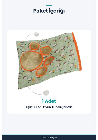 Hışırtılı Kedi Oyun Tüneli Katlanabilir