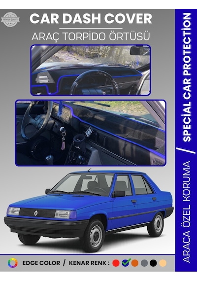 Renault 9 Broadway Torpido Örtüsü Ön Göğüs Koruma Araca Özel Çatlamayı Önler Kaymaz Kolay Montaj - 502 Stiloto