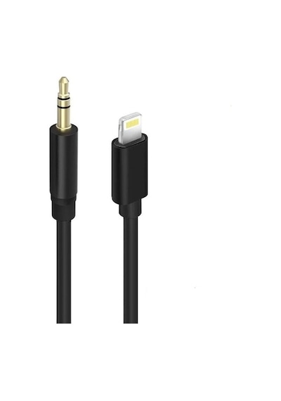 Concord Apple iPhone Uyumlu Lightning Aux Çevirici Aparat Jh-023 Altın Uçlu 1M Siyah