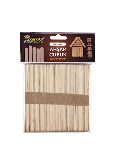 Brons Natural Dar Ahşap Çubuk 50 Li Paket BR-900