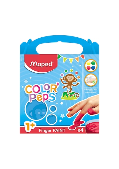 Maped Colorpeps Parmak Boyası - 80Gr - 4'Lü