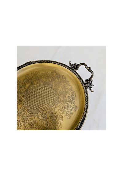 Döküm Kenar Çerceveli Paslanmaz Çelik Tepsi 25 Cm Antik - 848759893 Antik - 848759893 Antik