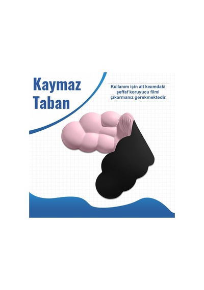 Klasse Cloud Klavye Bilek Destek Seti, Bulut Ergopad, Kaymaz Tabanlı, Nefes Alan Kumaş, Hassasiyet Önleyici Klavye D
