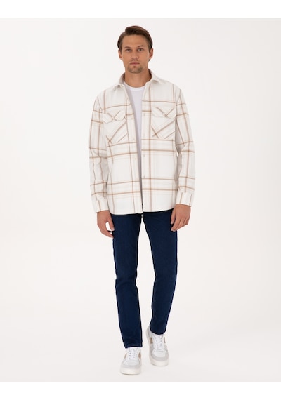 Pierre Cardin Erkek Vizon Gömlek Desenli 50312357-vr052 Vizon
