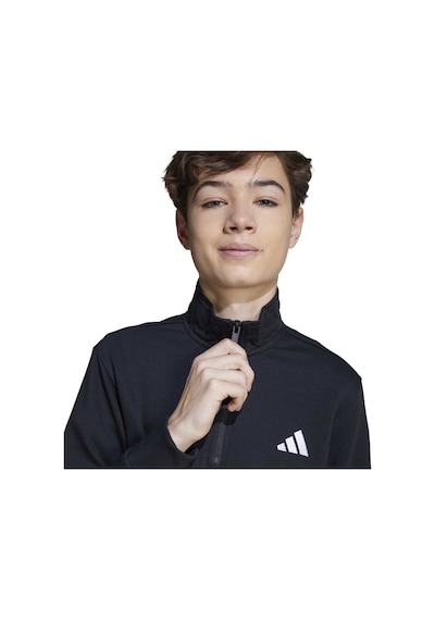 Adidas Sport Lifestyle 220 Çocuk Siyah Dik Yaka Sweatshirt SiYAH