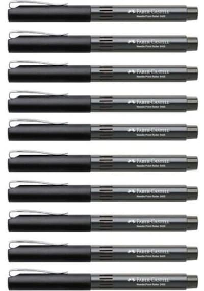 Faber-Castell 5405 Roller Kalem 0.5 Mm Iğne Uçlu Siyah 10 Adet N11.1179
