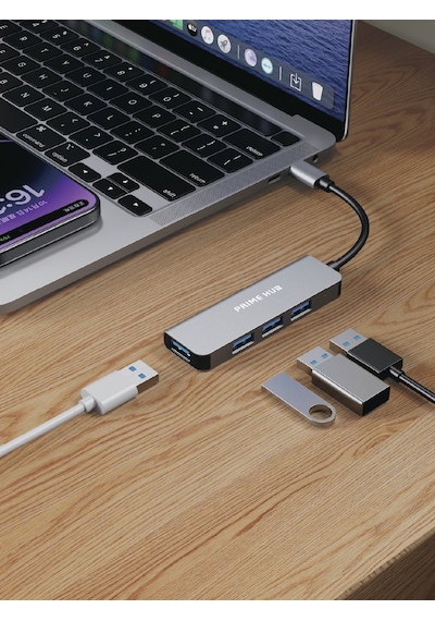 Fulltech Fh24 Usb-c 4'ü 1 Arada Çoklayıcı 4xusb Port Akıllı Yonga Hızlı Ve Güvenli Bağlantı