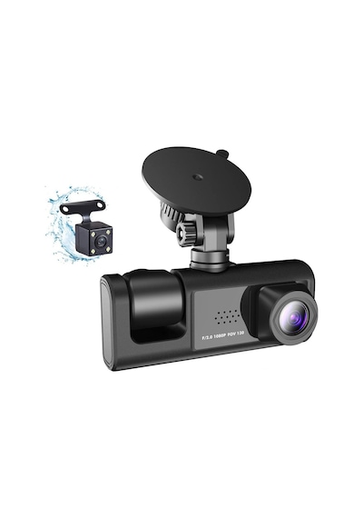 Araç Kamerası 3 Kameralı 1080p Lcd Ekranlı