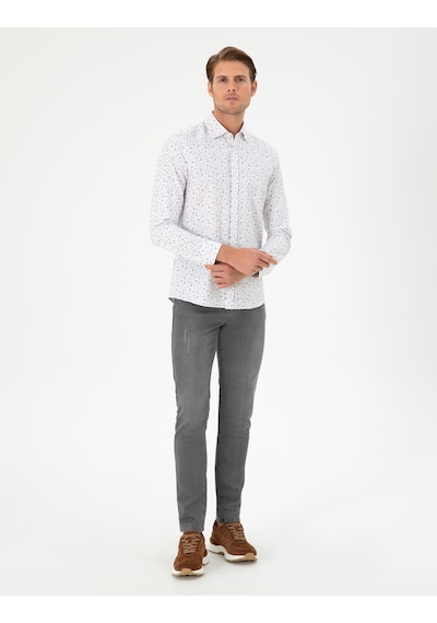 Pierre Cardin Erkek Gömlek Desenli 50298170-vr051 Turuncu