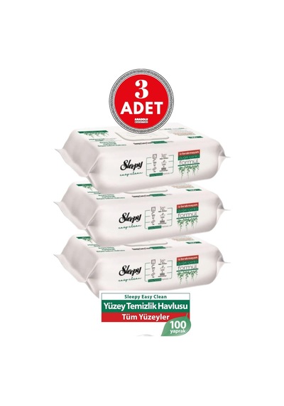 Easy Clean Yüzey Temizlik Havlusu 100' Lü X 3 Adet 300 Yaprak Diğer