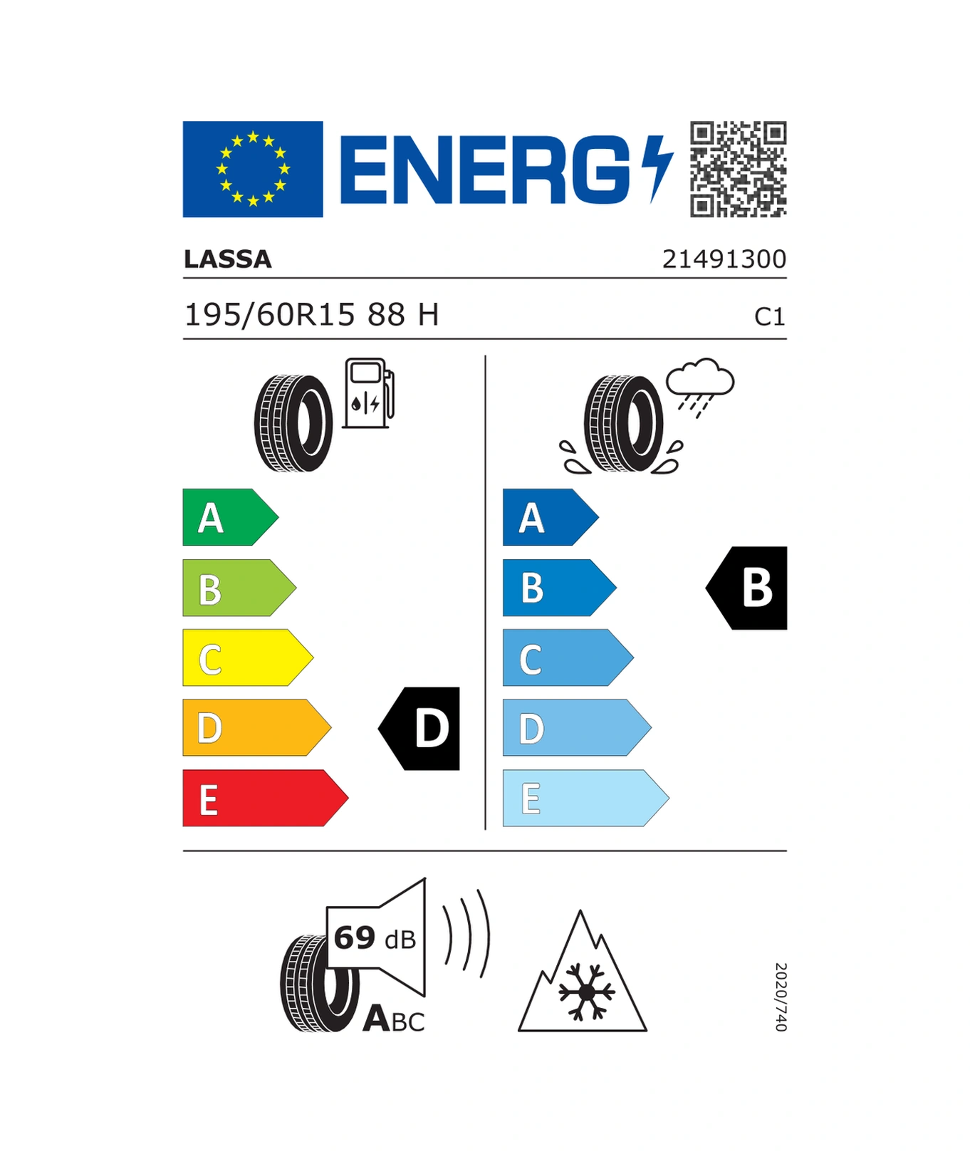 Lassa 195/60R15 88H Snoways 4 Kış Lastiği 2025