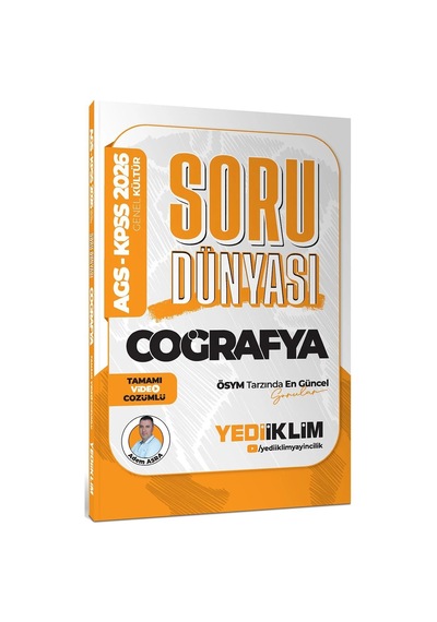 Yediiklim Yayınları 2026 Kpss Ags Genel Kültür Coğrafya Tamamı Video Çözümlü Soru Dünyası