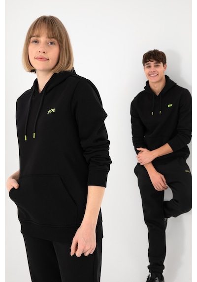 U.S. Polo Assn. Erkek Kapüşonlu Siyah Basic Şardonlu Sweatshirt 50295176-VR046 U.S. Polo Assn. Erkek Kapüşonlu Siyah Basic Şardonlu Sweatshirt 50295176-VR046