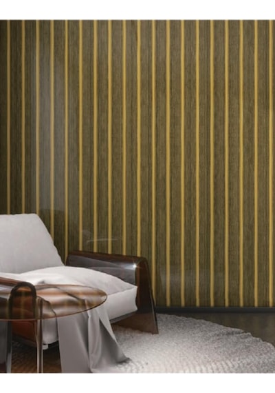 120cmx300cm Tek Parça Yapışkanlı Rulo Gold Çizgili Düz Parlak Duvar Paneli Kağıdı Taksim Qm0133