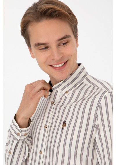 U.s. Polo Assn. Erkek Lacivert Gömlek Desenli 50308449-vr033 Lacıvert