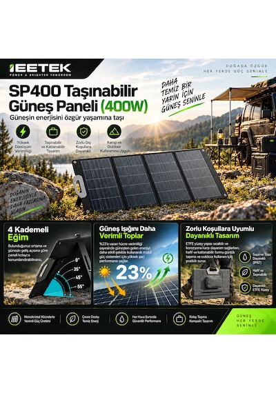 Initial Entropy Energy 400w Katlanabilir,taşınabilir Güneş Paneli Yüksek Verimli Mc4 Çıkışlı Solar Panel