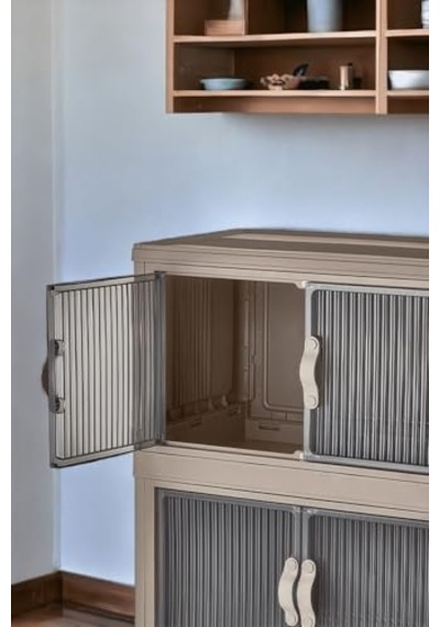 Mayaglory 4'lü Modüler Organizer Dolap Seti - Tekerlekli Ve Çok Amaçlı Saklama Çözümü, 127x54x32cm Çok Renkli