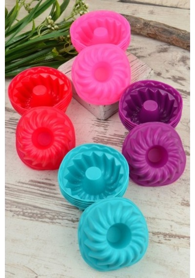 Menba Mini Silikon Muffin Ve Cup Kek Kalıbı Borulu - 6 Adet