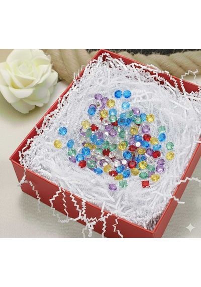 Beyaz Kırpık Dolgu Kağıdı 50 Gr Zigzag Kutu İçi Süsleme Kağıdı Hediye Kutusu Dolgu Kağıdı