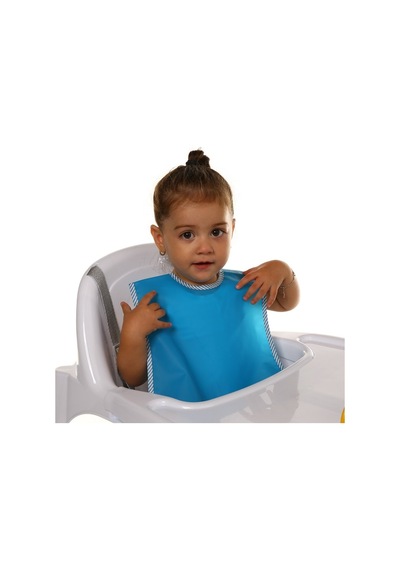 Peva 2li Bebek Mama Önlüğü Mavi-yeşil 3 Adet