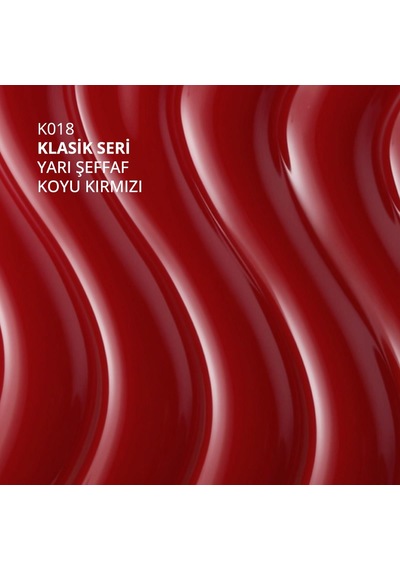 Kalıcı Oje K018, Yarı Şeffaf Koyu Kırmızı, 10 Ml