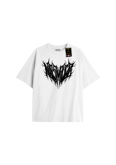 Flood Of Style Beyaz Oversize T-shirt Yinggg Özel Tasarım