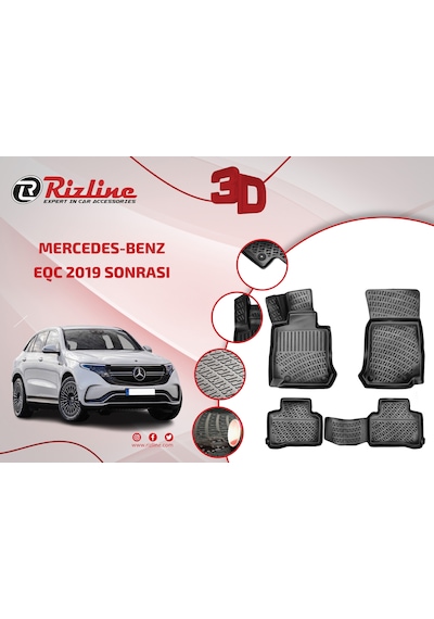 Rizline Mercedes-Benz Eqc 2019 Sonrası 3D Havuzlu Paspas