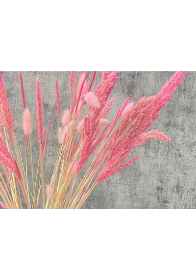 Pembe Renkli Karışık Kuru Çiçek Buketi Goya
