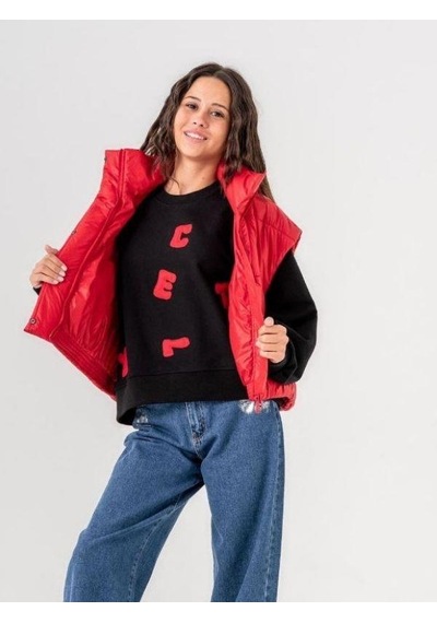 Kız Çocuk Mevsimlik Harf Aplikeli 3 İplik Sweatshirt-14771 Siyah