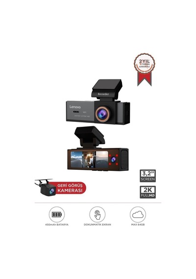 Araç İçi Kamera 1080p Dokunmatik Wifi Ön İç Ve Arka Q7 Yolculuk Aleti Seyahat Kaydı Sürüş Gereci
