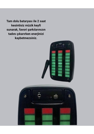Bluetooth Hoparlör Kablosuz Bağlantı 2 Saat Müzik Süresi