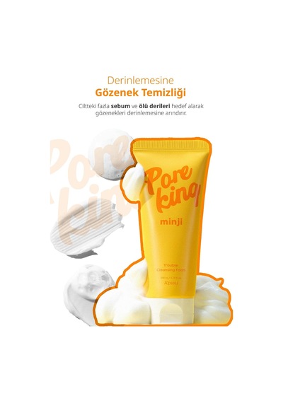 Gözenek Arındıran&siyah Nokta Karşıtı Temizleme Köpüğü A'pıeu Pore King Minji Trouble Cleansing Foam, 8115