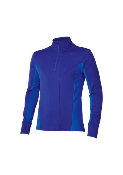 Mizuno Active Warm Yarım Fermuarlı Uzun Kollu Erkek Tişört Mavi Çok Renkli
