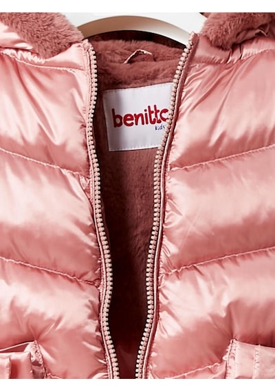 Benitto Kids Kız Bebek Çocuk Kapüşonlu Mont 51360 Pembe