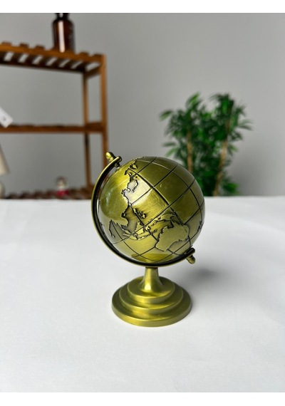 Favora Metal Dekoratif Dünya Obje Mini - Gold