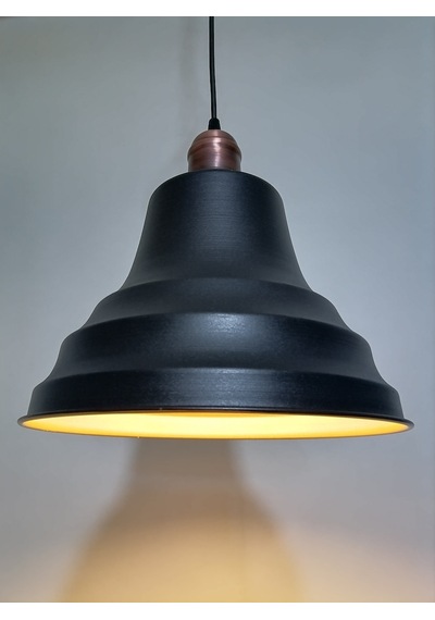 Riolight Retro Siyah Içi Gold Tekli Metal Sarkıt Çap: 27Cm (538288405)