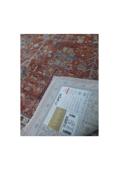 İpek Halı Venüs 160x230 4m2 Polyester İplik Dokuma Halı Gri / Terra