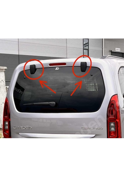 Berlingo-rifter-combo Arka Bagaj Menteşe Kapağı 2 Adet Siyah Renk