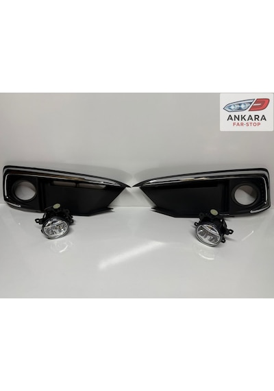 Honda Civic Fc5 2019-2021 Makyajlı Kasa Sis Lamba Ve Kapak Takımı Krom Tip-ön Sağ-sol Ledli 2 Sis-2 Kapak